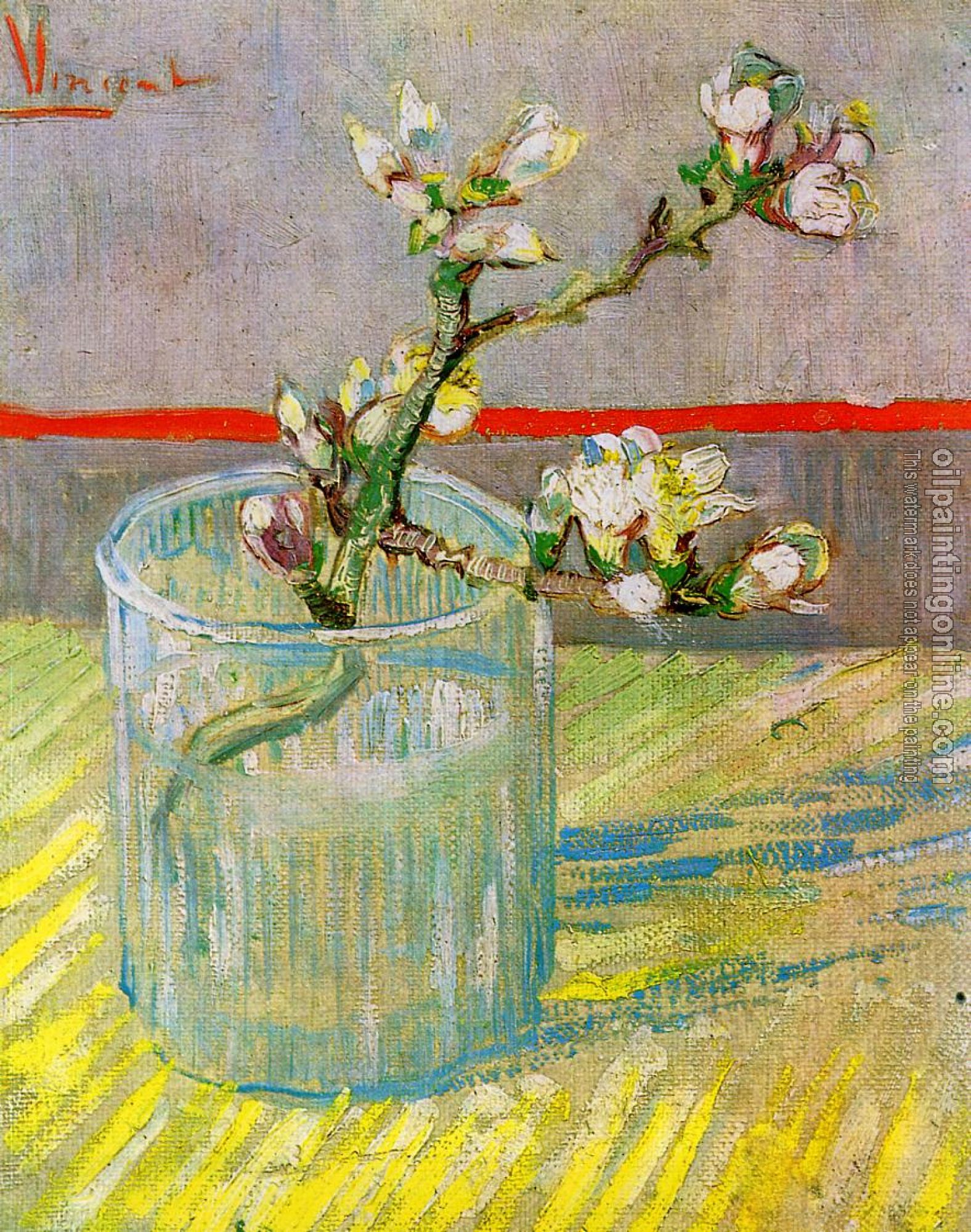 Gogh, Vincent van - Blossoming Almond Branch in a Glass